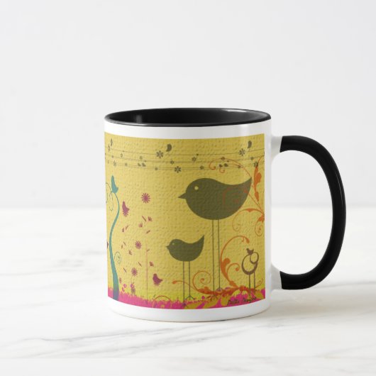 Bunte Vogel-Tasse Tasse (Rechts)