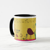 Bunte Vogel-Tasse Tasse (Vorderseite Links)