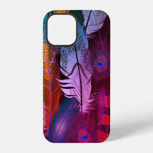 Bunte Vogelfedern Pfau iPhone 12 Hülle