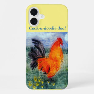Bunte Vogelkunst Hahn Huhn iPhone 16 Plus Hülle