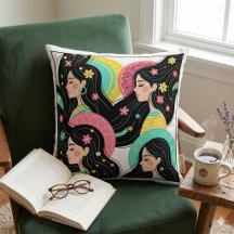Bunte Volkskunst - Blumenporträts - Moderne Boho A