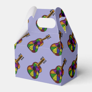 Bunte Volkskunst-Gitarren-Geschenkboxen Geschenkschachtel