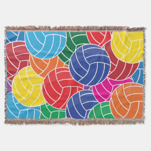 Bunte Volleyball-Collage Decke