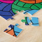 Bunte Volleyball-Collage Puzzle (Seite)