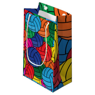 Bunte Volleyball-Sport-Collage Kleine Geschenktüte