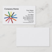 Bunte Wachszeichenstifte vereinbart in der Visitenkarte (Vorne/Hinten)