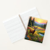 Bunte Wald Farben und Hirsch Kunst Notizblock (Innenseite)