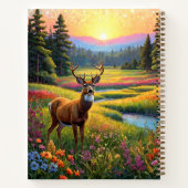 Bunte Wald Farben und Hirsch Kunst Notizblock (Rückseite)