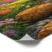 Bunte Waldblumen Kunst Poster (Ecke)
