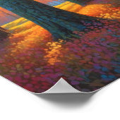 Bunte Waldblumen und Herbstfarben Kunst Poster (Ecke)