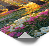 Bunte Waldblumen und Sommerfarben Kunst Poster (Ecke)