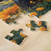 Bunte Waldblumen und Sonnenschein Kunst Puzzle (Seite)