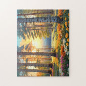 Bunte Waldblumen und Sonnenschein Kunst Puzzle (Vertikal)