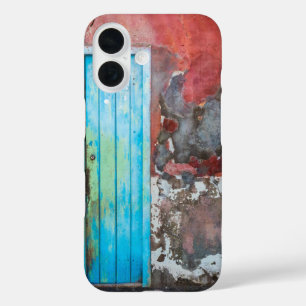Bunte Wand, Tür und Fensterläden iPhone 16 Hülle