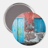 Bunte Wand, Tür und Fensterläden Magnet (Vorderseite/Rückseite)