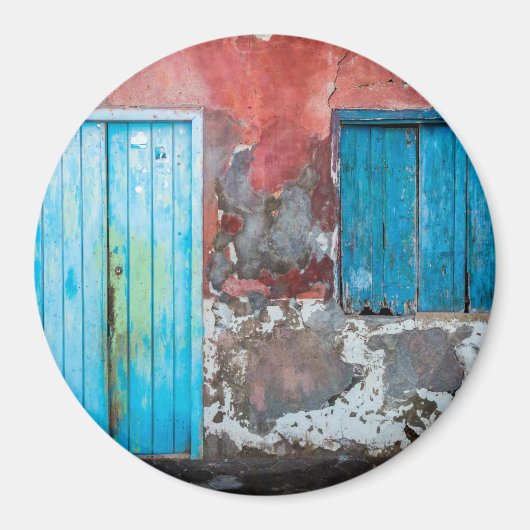 Bunte Wand, Tür und Fensterläden Magnet (Vorne)