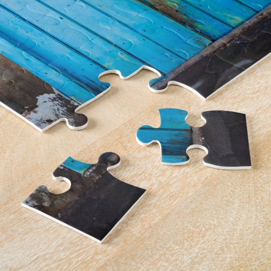 Bunte Wand, Tür und Fensterläden Puzzle (Seite)