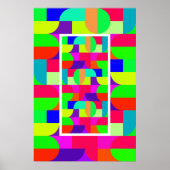 Bunte Wandkunst im Bauhaus-Stil Poster (Vorne)