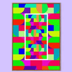Bunte Wandkunst im Bauhaus-Stil Poster