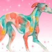 Bunte Wasserfarbe Greyhound-Fine-Art Poster