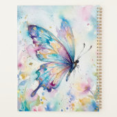 Bunte Wasserfarbe Schmetterling Floral Planer (Rückseite)