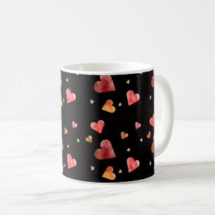 Bunte Wasserfarben-Herzen-Kaffeetasse Kaffeetasse