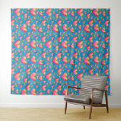 Bunte Wasserfarben-Herzen Wandteppich (Beispiel (Horizontal))