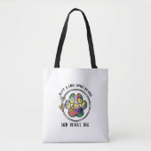 Bunte Wasserfarben Rettungshund Mädchen Tasche (Vorderseite)