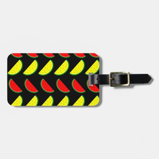 Bunte Wassermelone Gepäckanhänger (Vorderseite horizontal)