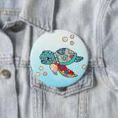 bunte Wasserschildkröte Button (Beispiel)
