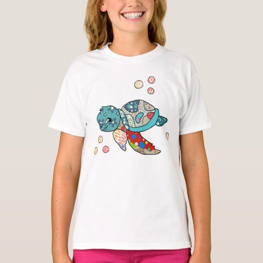 bunte Wasserschildkröte T-Shirt (Vorderseite)