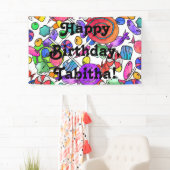 Bunte Watercolor-Hand gezeichnetes Banner (Insitu)
