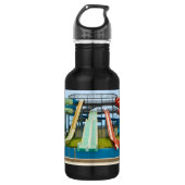 Bunte Waterslides Trinkflasche (Vorderseite)