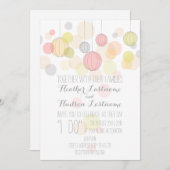 Bunte Wedding Laternen Einladung (Vorne/Hinten)