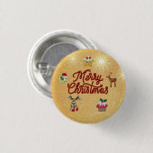 Bunte Weihnachten Button (Vorne & Hinten)