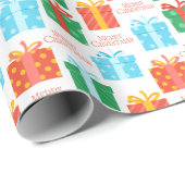 Bunte Weihnachts-Geschenkboxen Winterferien Geschenkpapier (Rolleneckpunkt)