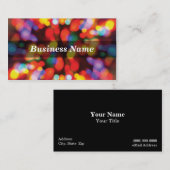 Bunte Weihnachtsbaum-Lichter Visitenkarte (Vorne/Hinten)