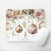 Bunte Weihnachtsbaumchen mit Blume Mousepad (Mit Mouse)