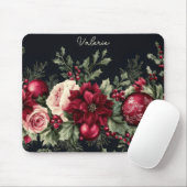 Bunte Weihnachtsbaumchen mit Poinsettia Mousepad (Mit Mouse)