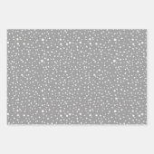 Bunte Weihnachtsbäume, "Frohe Weihnachten", Schnee Geschenkpapier Set (Vorderseite 2)