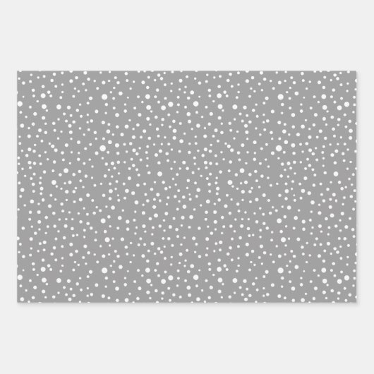 Bunte Weihnachtsbäume, "Frohe Weihnachten", Schnee Geschenkpapier Set (Vorderseite 2)