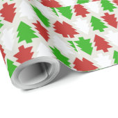 Bunte Weihnachtsbäume - Geschenkpapier (Rolleneckpunkt)