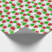 Bunte Weihnachtsbäume - Geschenkpapier (Ecke)