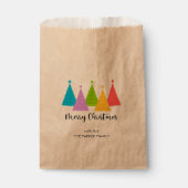 Bunte Weihnachtsbaumen Kraft Geschenktütchen (Vorderseite)