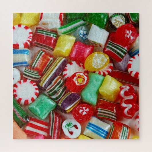 Bunte Weihnachtsbonbons Puzzle (Vertikal)