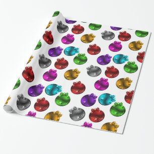Bunte Weihnachtsdekorationen Geschenkpapier
