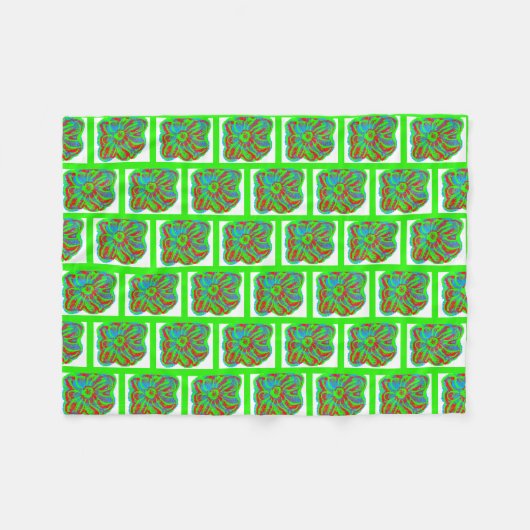 Bunte Weihnachtsfeiertage Fleece Blanket Blume (Vorderseite (Horizontal))