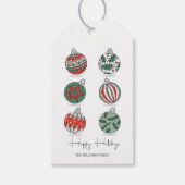 Bunte Weihnachtsfeiertage Geschenkanhänger (Vorderseite)
