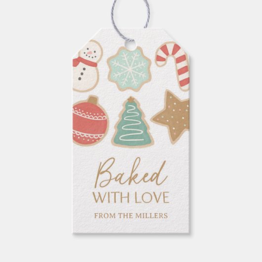 Bunte Weihnachtsfeiertage Geschenkanhänger (Vorderseite)