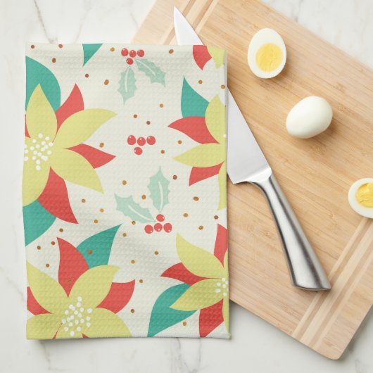 Bunte Weihnachtsfeiertage Handtuch (Viertel Falte)